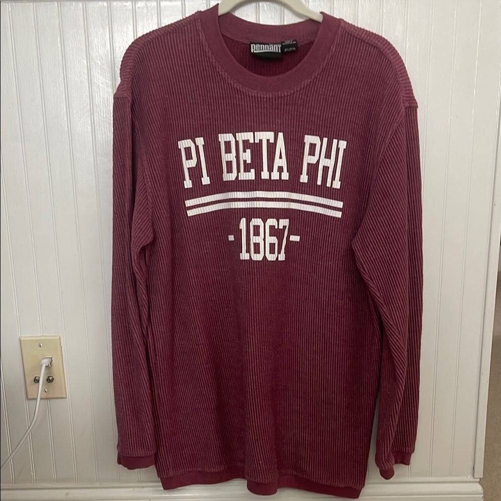 Pi Beta Phi Corded Crewneck Sweatshirt